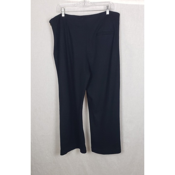 Vince Black Wool Blend Wide Leg Dress Pants 16 Classy Work Career Office Warm - Picture 4 of 9